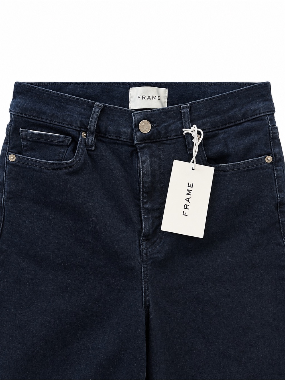 FRAME Le Palazzo Crop Jeans High Rise Wide Leg Dark Navy Size 29 NWT - Picture 6 of 13